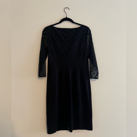 Talbots - Black Polka Dot Dress - Size 6 - Picture 6 of 9